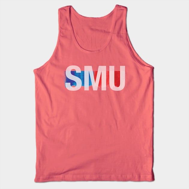 SMU Light Paint Overlay Tank Top by one-broke-kid